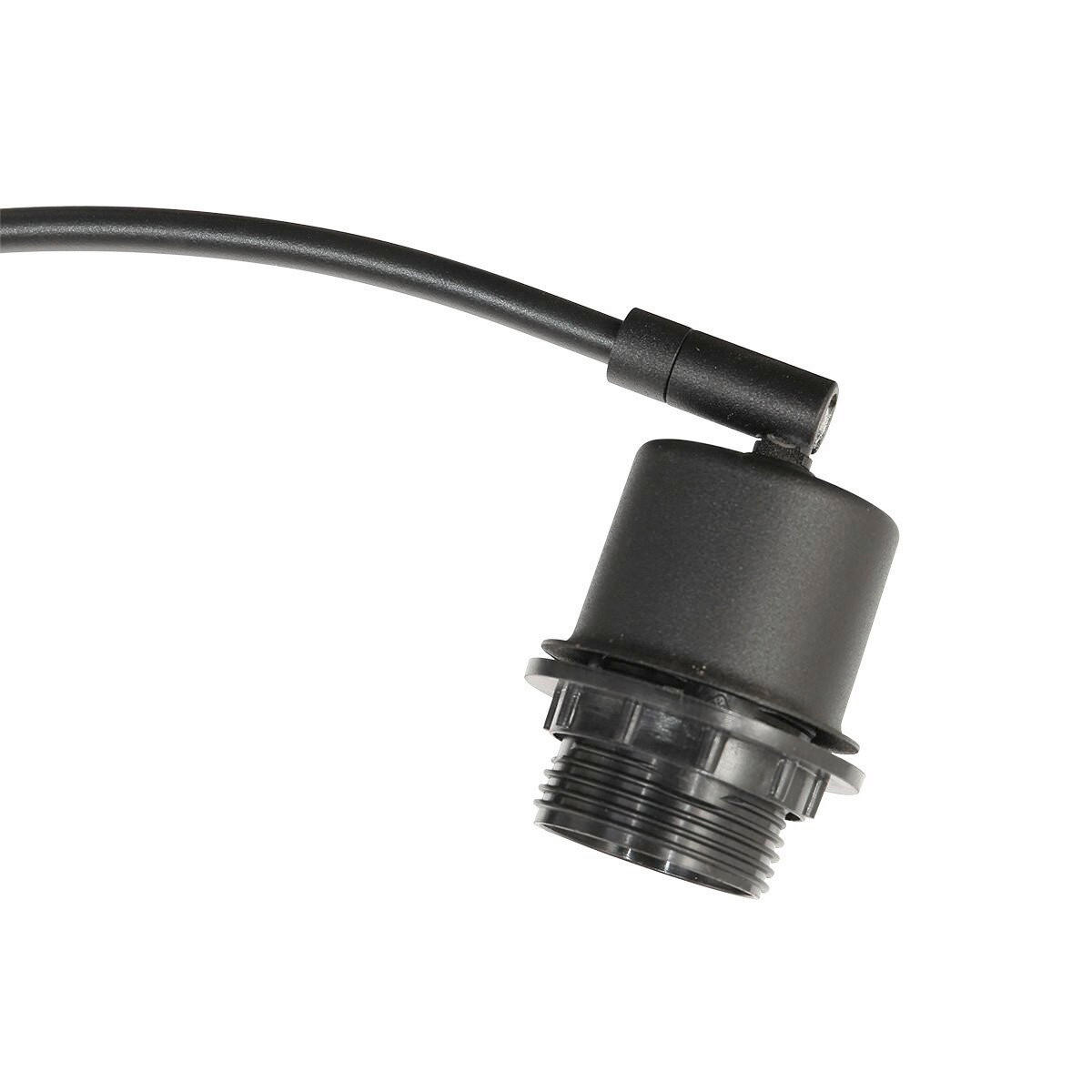 STEHLEUCHTE SPARKLED LIGHT 30/180/75 cm  - Schwarz/Braun, Trend, Naturmaterialien/Metall (30/180/75cm)