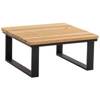 LOUNGETISCH 82,8/82,8/38,8 cm Holz, Metall  - Anthrazit/Robinienfarben, Basics, Holz/Metall (82,8/82,8/38,8cm) - Musterring