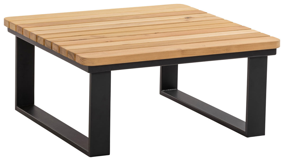 LOUNGETISCH 82,8/82,8/38,8 cm Holz, Metall  - Anthrazit/Robinienfarben, Basics, Holz/Metall (82,8/82,8/38,8cm) - Musterring