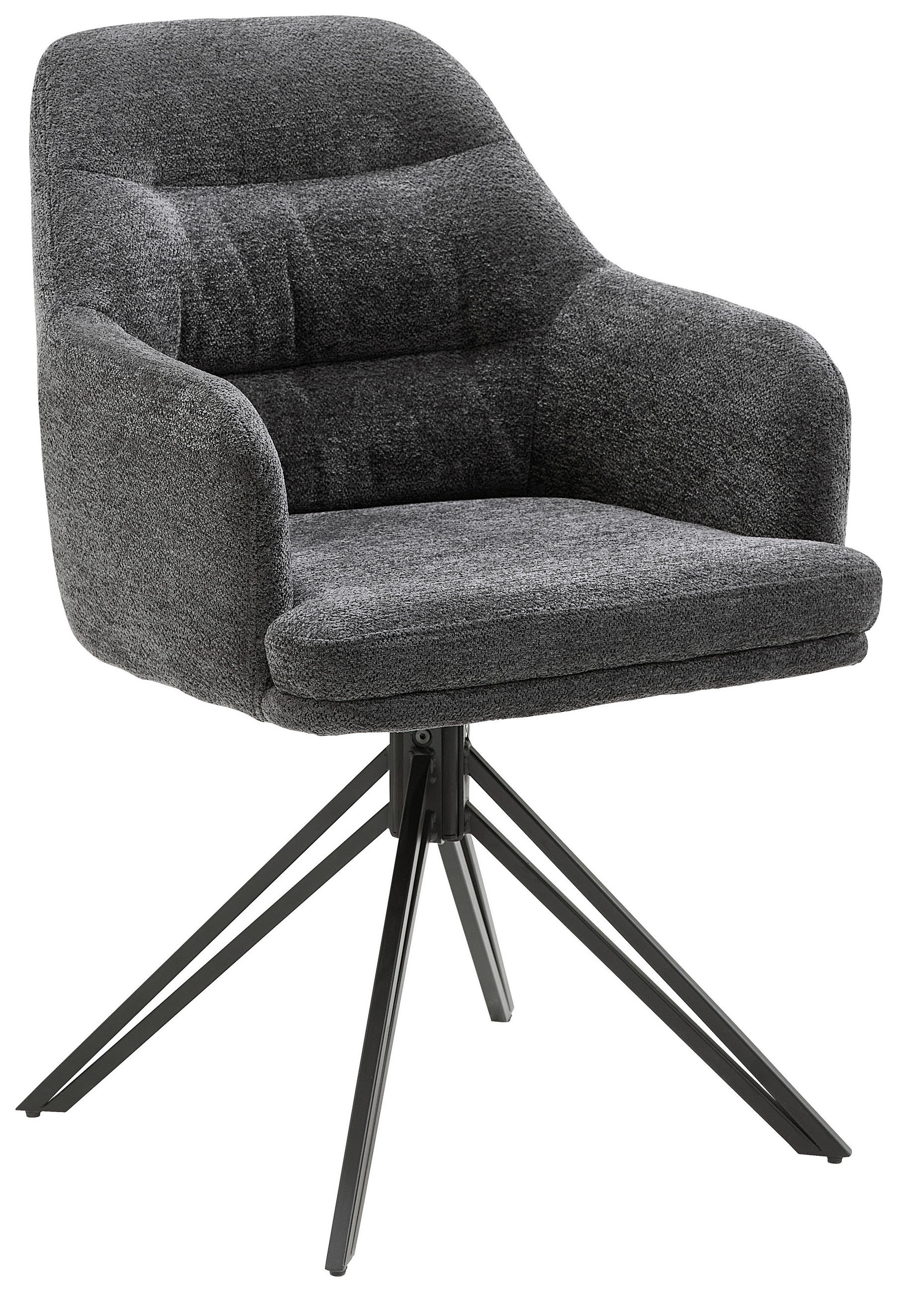 P & B ŽIDLE S PODRUČKAMI, mikrovlákno, antracitová