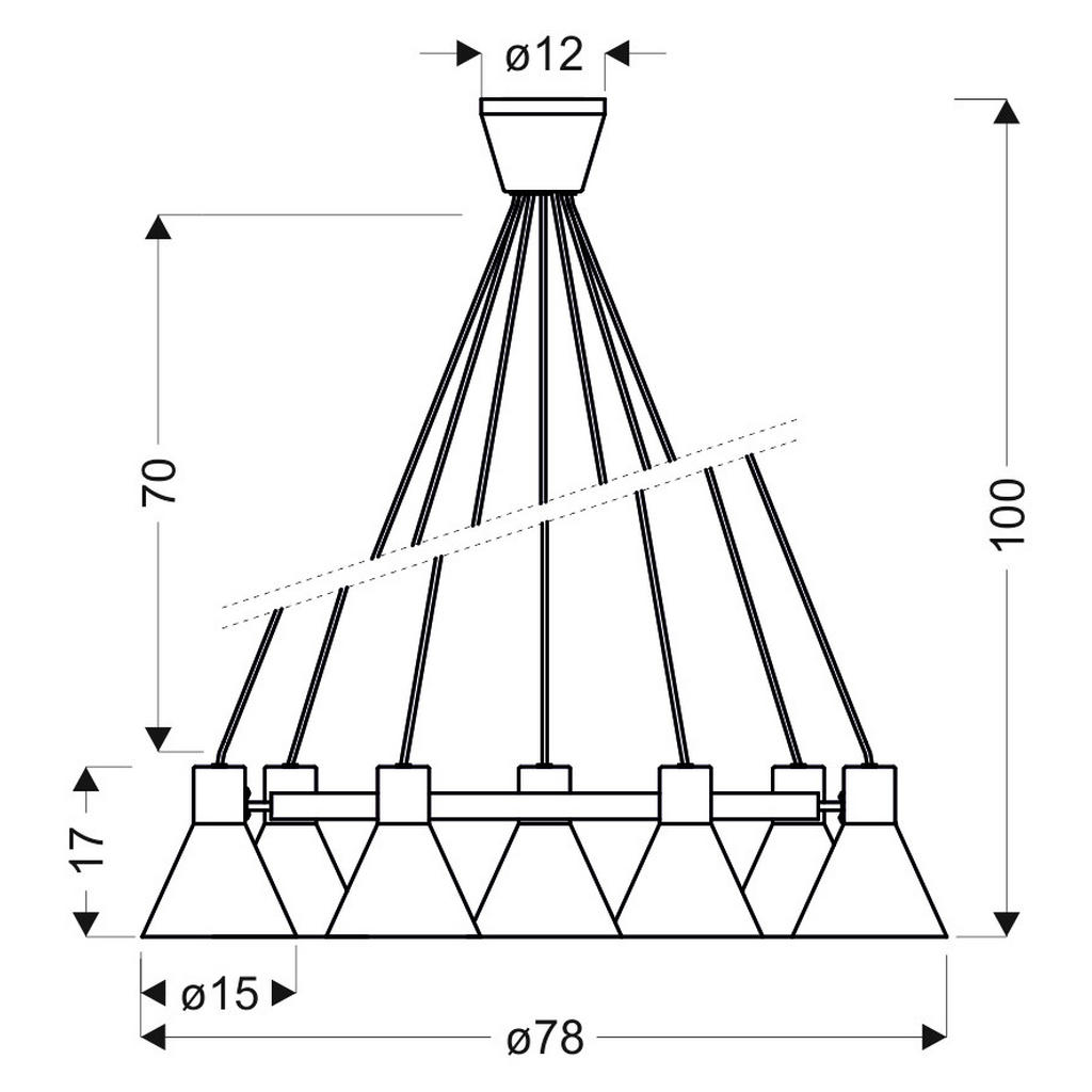 Thumbnail - Pendelleuchte More, Schwarz, Gold, Metall, 78x100x78 cm, RoHS, Europäischer Sicherheitsstandard, einfach zu transportier...