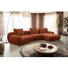 ECKSOFA Rostfarben Chenille  - Rostfarben/Schwarz, KONVENTIONELL, Kunststoff/Textil (362/176cm) - Carryhome