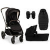 KINDERWAGENSET  TRIV lx Caviar  Caviar  - Schwarz, Basics, Kunststoff/Metall (96/58/109cm) - Nuna