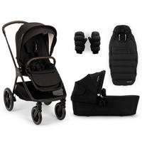 KINDERWAGENSET  TRIV lx Caviar  Caviar  - Schwarz, Basics, Kunststoff/Metall (96/58/109cm) - Nuna