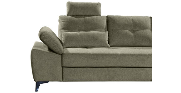 ECKSOFA Grün Mikrovelours - Chromfarben/Schwarz, KONVENTIONELL, Kunststoff/Textil (270/170cm) - Carryhome