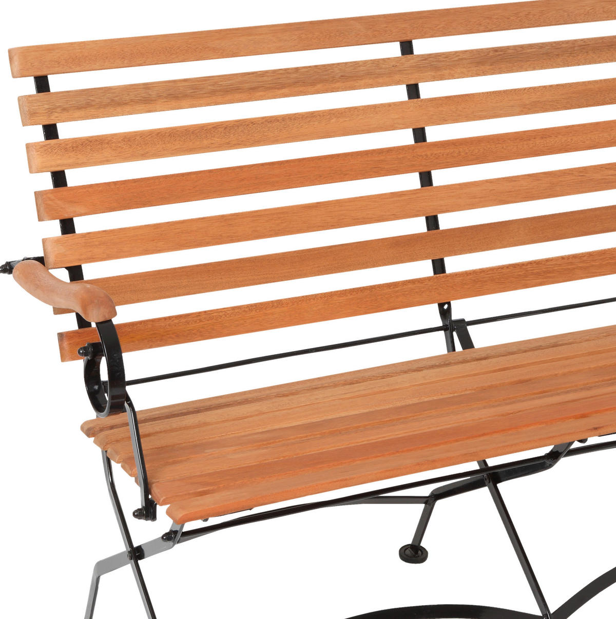 GARTENBANK 125/58/85 cm Eukalyptusholz  Stahl  - Naturfarben, ROMANTIK / LANDHAUS, Holz/Metall (125/58/85cm) - Gardenson