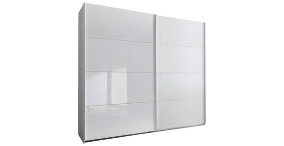 SCHWEBETÜRENSCHRANK  in Weiß  - Weiß, Design, Glas/Holzwerkstoff (225/210/65cm) - Carryhome