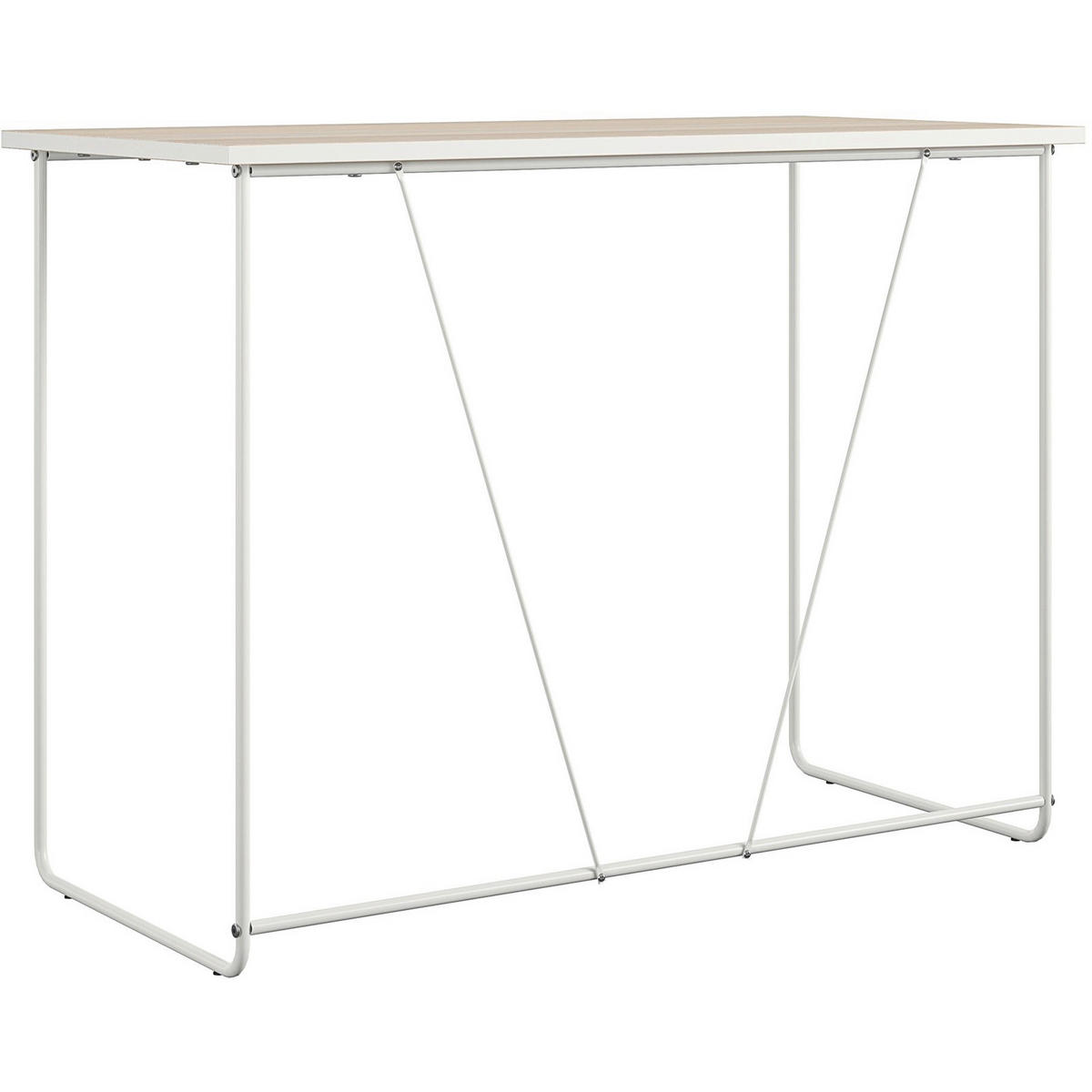 SCHREIBTISCH  in Naturfarben, Weiß  - Naturfarben/Weiß, Design, Holzwerkstoff/Metall (99/75/49cm) - MID.YOU