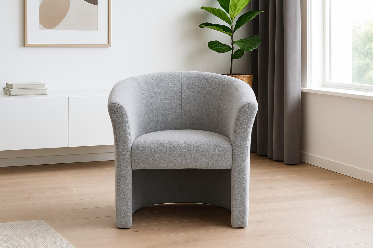 FOTEL - szürke, Design, textil (74/77cm) - Carryhome