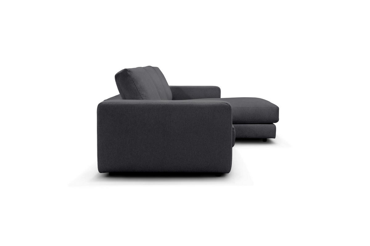 ECKSOFA VIGO Graphitfarben  - Schwarz/Graphitfarben, Design, Textil (303/172cm) - MID.YOU