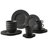 KOMBISERVICE Schwarz 20-teilig Manufacture Rock  - Schwarz, LIFESTYLE, Keramik (38,5/25,5/35,8cm) - Villeroy & Boch