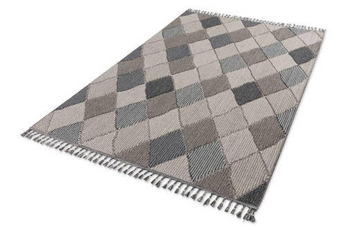 WEBTEPPICH 133/190 cm Blau, Grau  - Blau/Grau, Design, Textil (133/190cm) - Novel