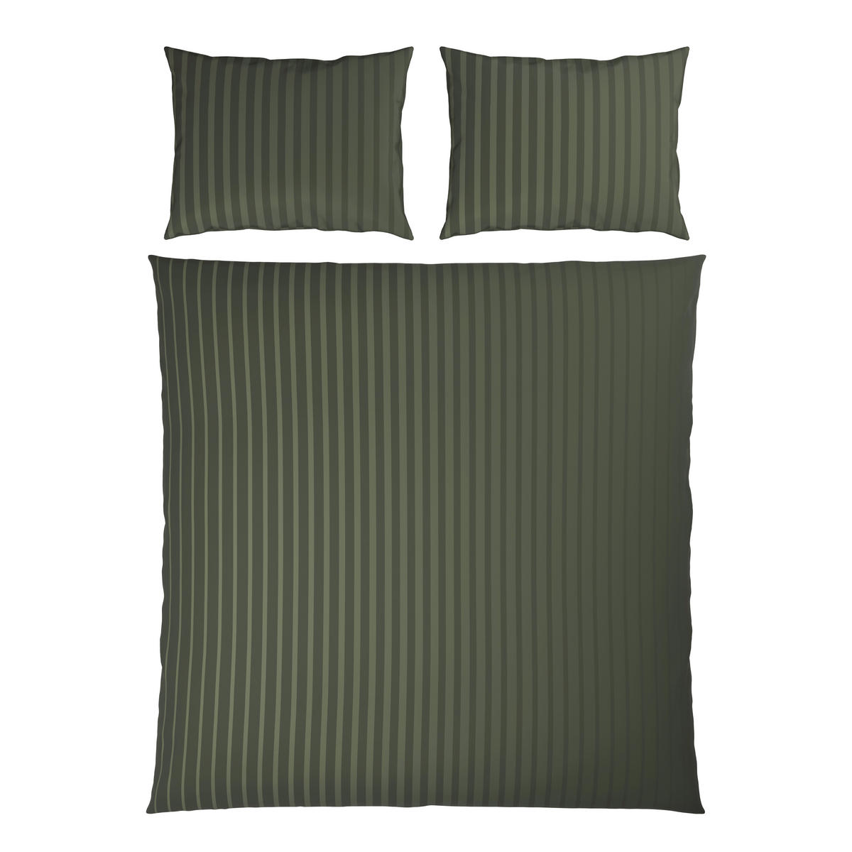 BETTWÄSCHESET Satin 200/210 cm  65 cm/100 cm  - Grün, Textil (200/210cm) - Dieter Knoll