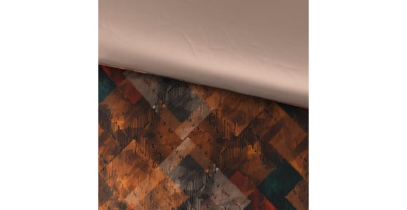 WENDEBETTWÄSCHE Sebi Satin 140/200 cm - Beige, KONVENTIONELL, Textil (140/200cm) - Novel