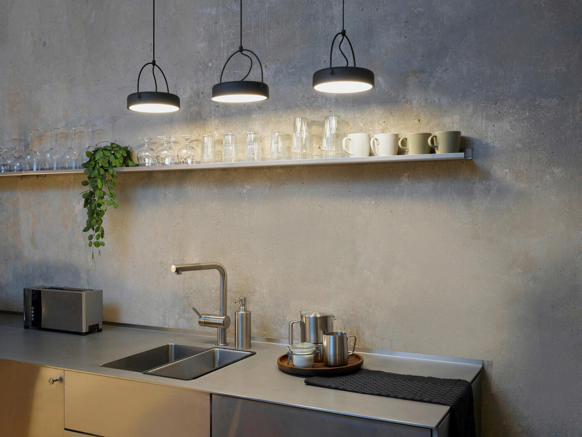 LED-HÄNGELEUCHTE 108/20/150 cm  - Schwarz, Design, Kunststoff/Metall (108/20/150cm) - Osram