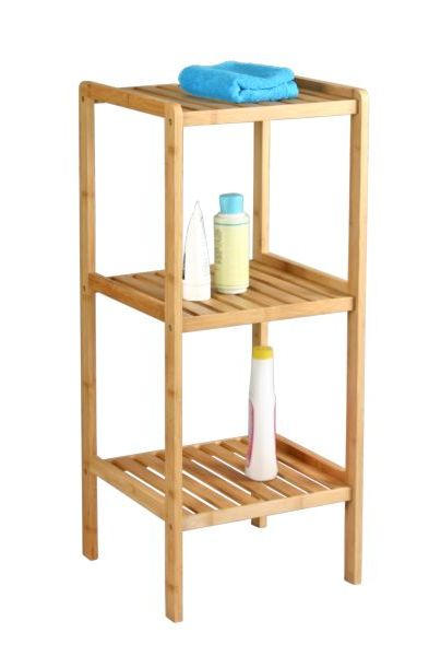 REGAL Bambus massiv Naturfarben  - Naturfarben, KONVENTIONELL, Holz (33/80/34cm) - Carryhome