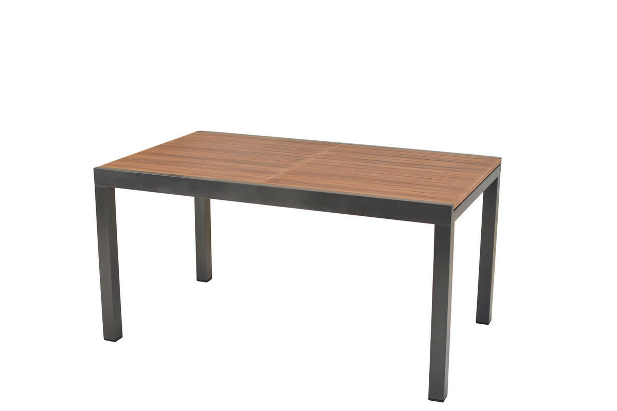 GARTENTISCHGRUPPE  - Graphitfarben/Naturfarben, KONVENTIONELL, Metall - Gardenson