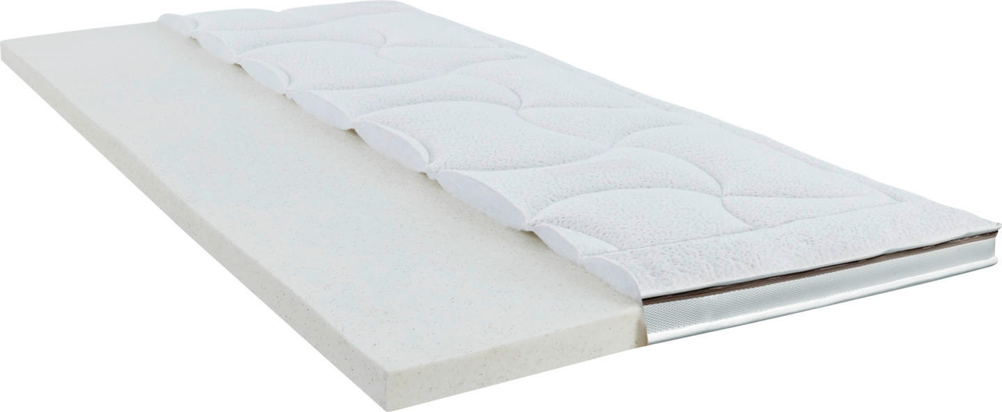 TOPPER 90/200 cm Höhe ca. 8 cm  - Weiß, Basics, Textil (90/200cm) - Birkenstock