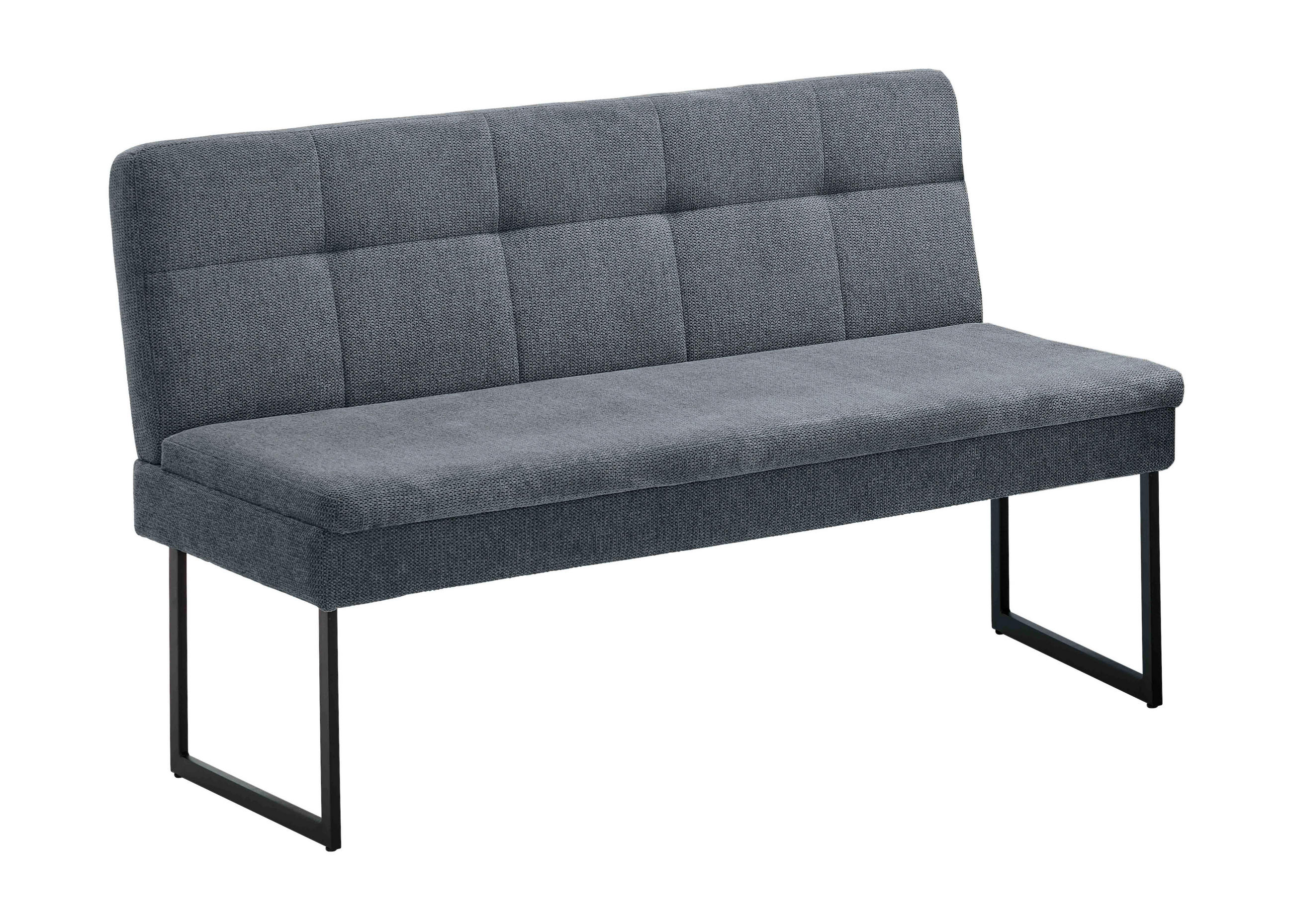 SITZBANK 140/85/50 cm Webstoff Blau  - Blau/Schwarz, Design, Textil/Metall (140/85/50cm) - Novel