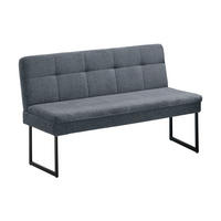 SITZBANK 140/85/50 cm Webstoff Blau  - Blau/Schwarz, Design, Textil/Metall (140/85/50cm) - Novel