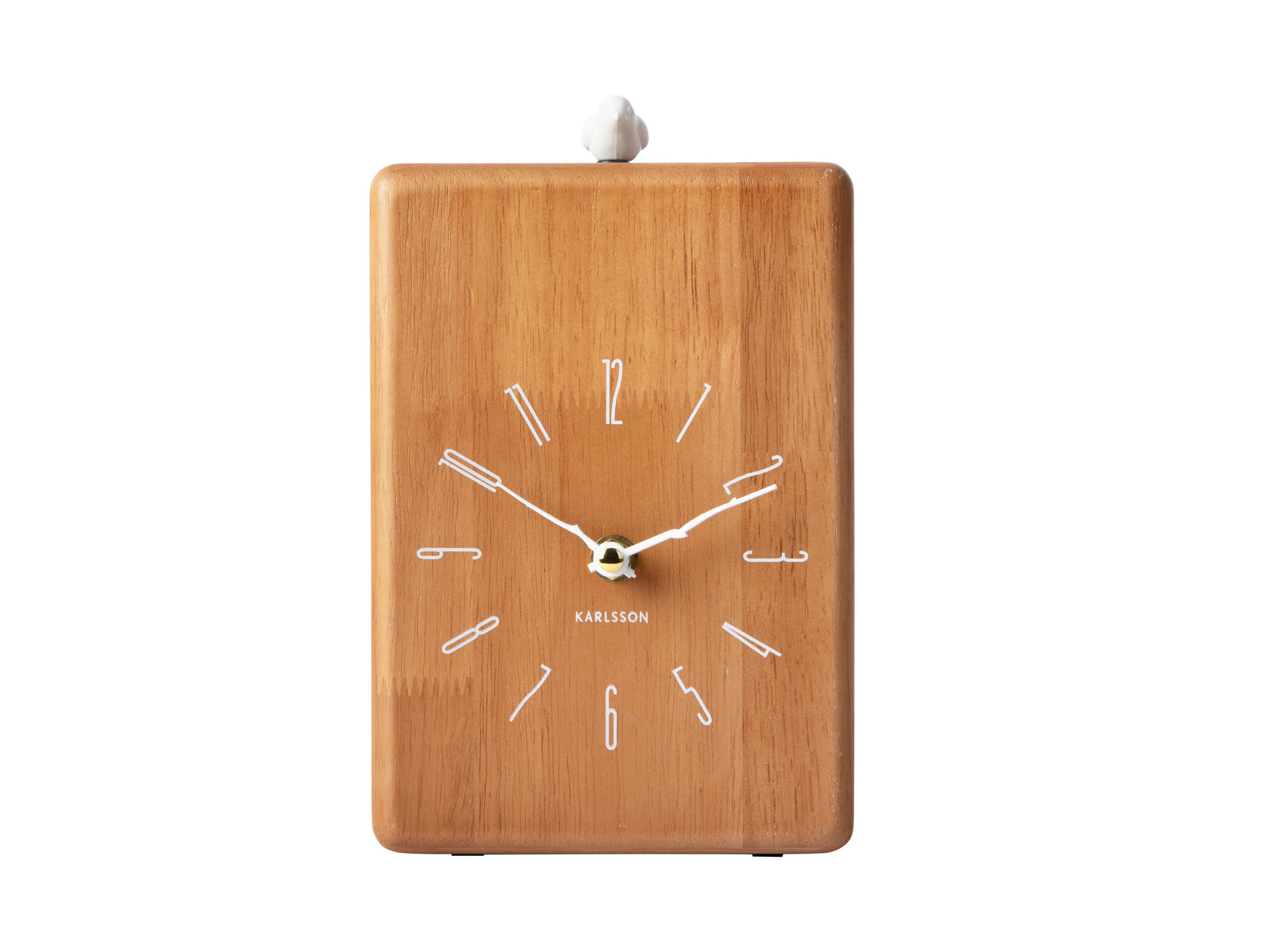 TISCHUHR Rama Hellbraun 14/20/6 cm  - Hellbraun, Basics, Holz (14/20/6cm) - Karlsson