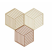 GRYTUNDERLÄGG 3 delar 16 cm - beige/multicolor, Basics, plast (16cm) - Zone Denmark