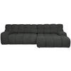 ECKSOFA in Webstoff Anthrazit  - Anthrazit/Schwarz, Modern, Kunststoff/Textil (297/180cm) - Welnova