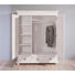 DREHTÜRENSCHRANK 166/199/57 cm - Weiß, LIFESTYLE, Holz/Metall (166/199/57cm) - Carryhome
