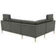 ECKSOFA  in Flachgewebe Grau  189/236 cm  - Eichefarben/Grau, Design, Holz/Textil (189/236cm) - Valnatura