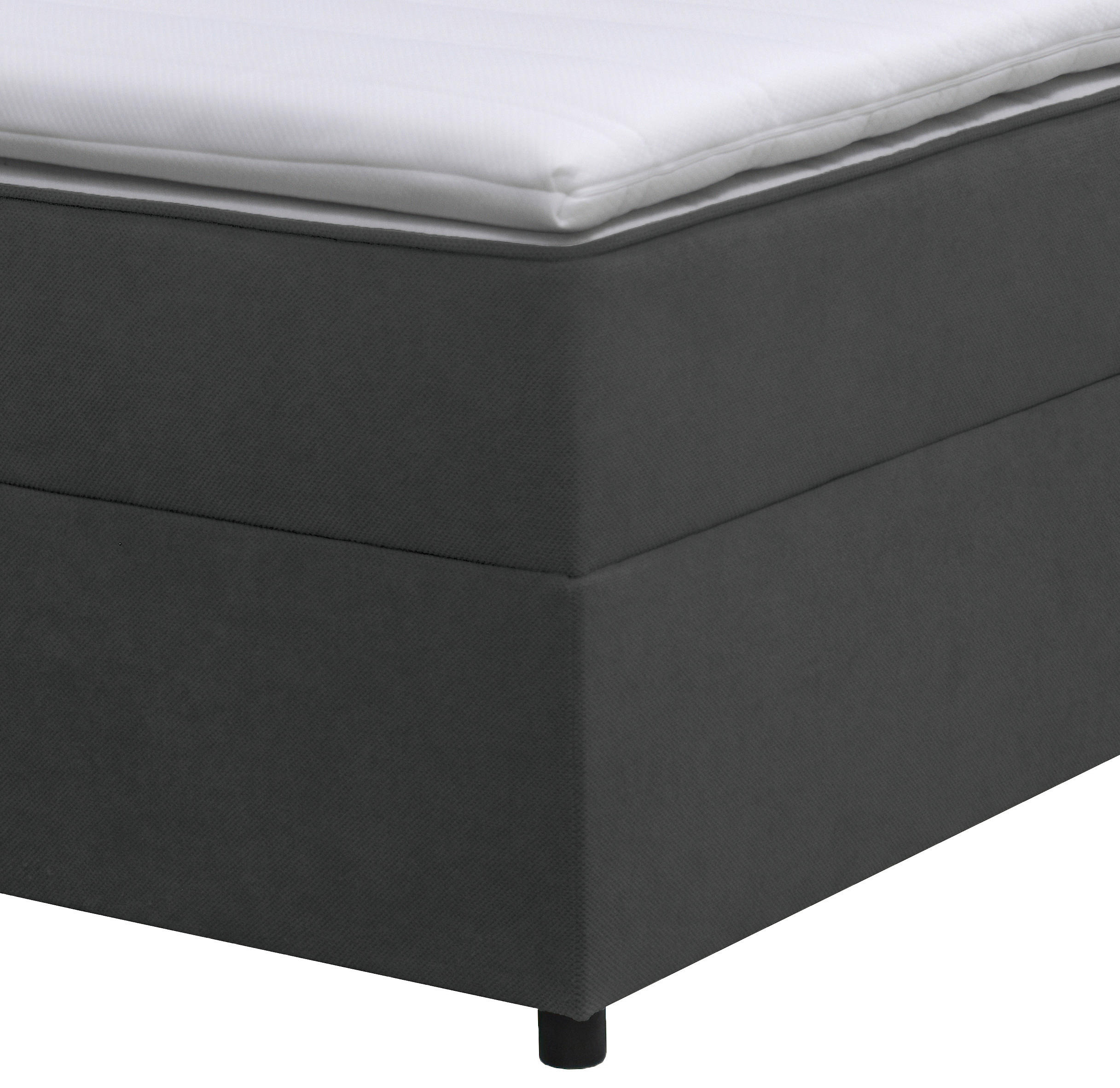 BOXBETT 160/200 cm  in Schwarz  - Schwarz, KONVENTIONELL, Kunststoff/Textil (160/200cm) - Moderano