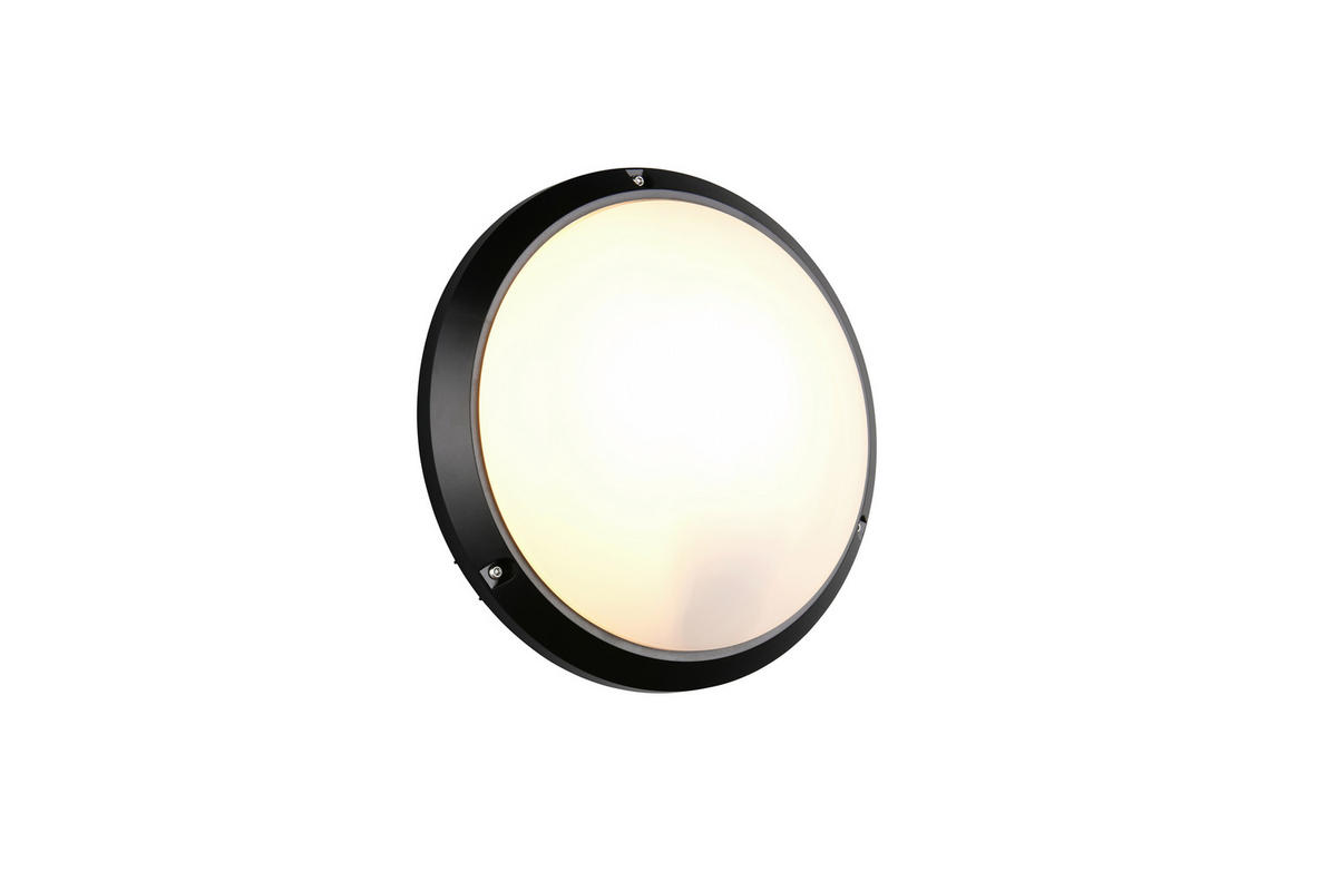 AUßENWANDLEUCHTE Ambato 27/9.5 cm  - Schwarz/Weiß, Design, Kunststoff (27/9.5cm)