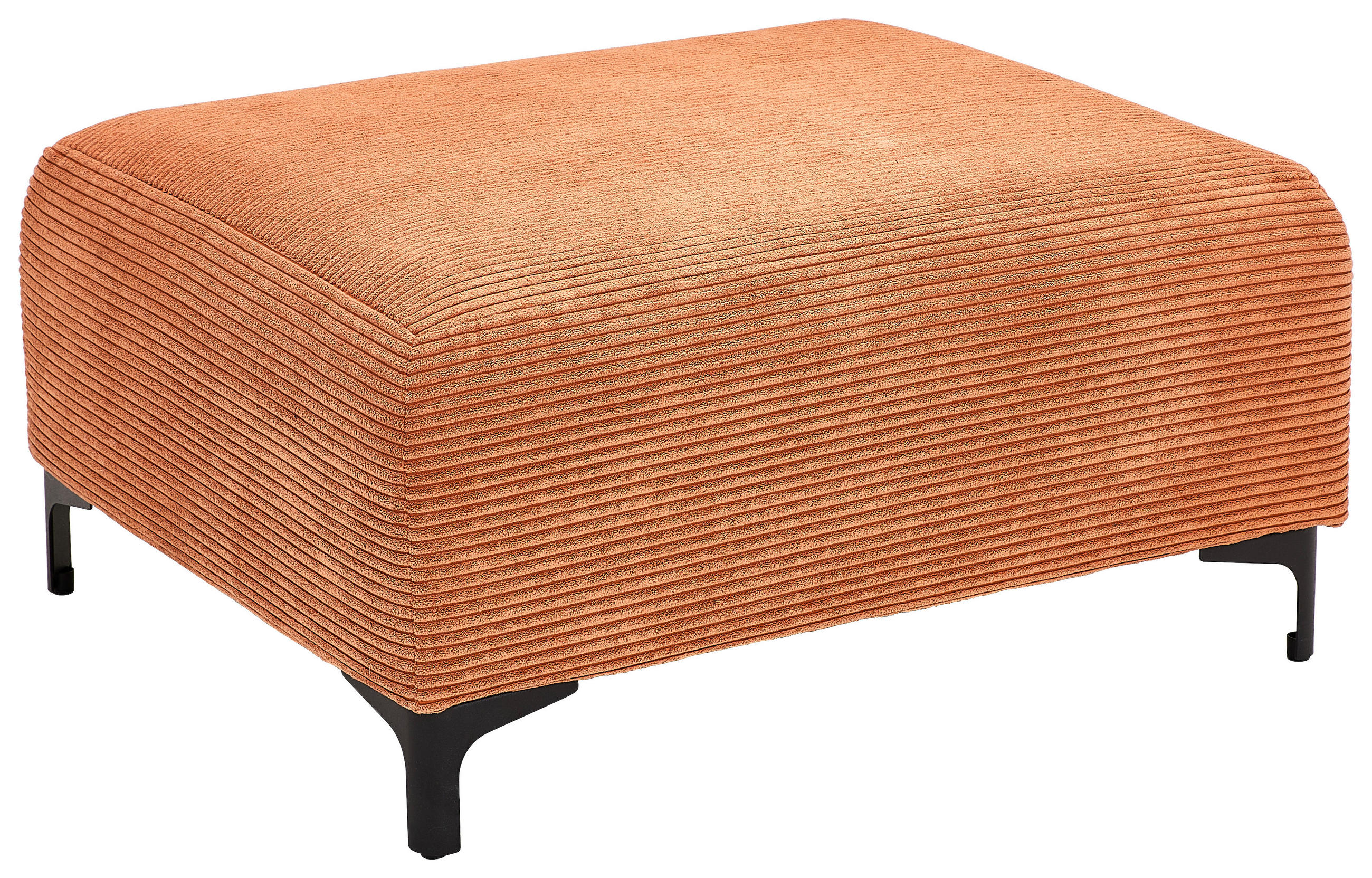 HOCKER Cord Rostfarben  - Rostfarben/Schwarz, KONVENTIONELL, Textil/Metall (99/46/77cm) - Carryhome