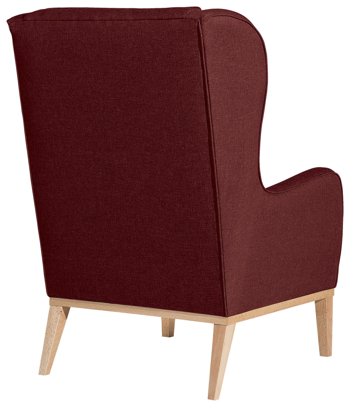 OHRENSESSEL in Flachgewebe Rot  - Rot/Naturfarben, KONVENTIONELL, Holz/Textil (66/104/78cm) - Max Winzer