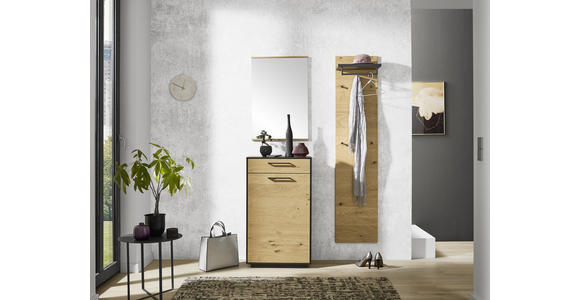 GARDEROBE 4-teilig  in 115/193/37 cm  - Eichefarben/Anthrazit, Design, Holz (115/193/37cm) - Dieter Knoll