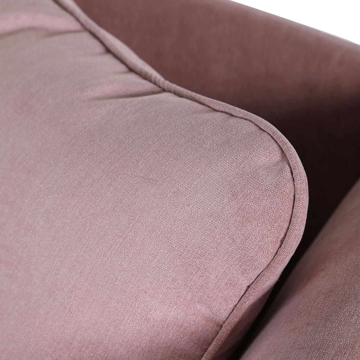 RÉCAMIERE Altrosa Mikrofaser  - Eichefarben/Altrosa, LIFESTYLE, Holz/Textil (176/85/88cm) - Xora