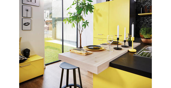 EINBAUKÜCHE   - Gelb, Design, Holzwerkstoff - Novel