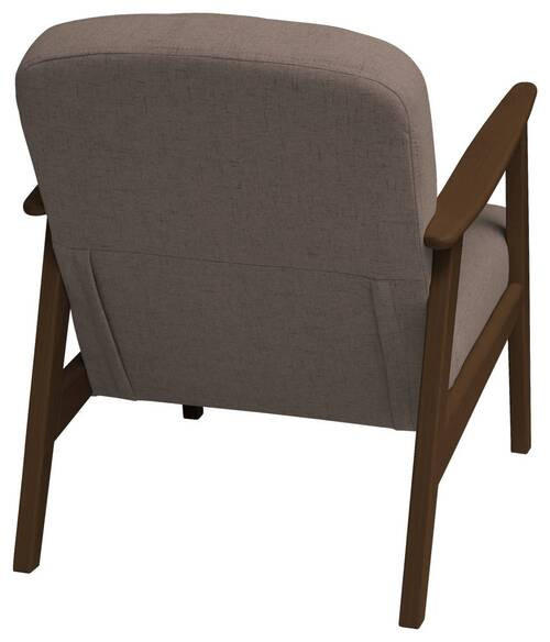 FOTELJA 63/78/78 cm , tamnobraon, svetlobraon  - tamnobraon/svetlobraon, Prirodno, tekstil/drvo (63/78/78cm) - Carryhome