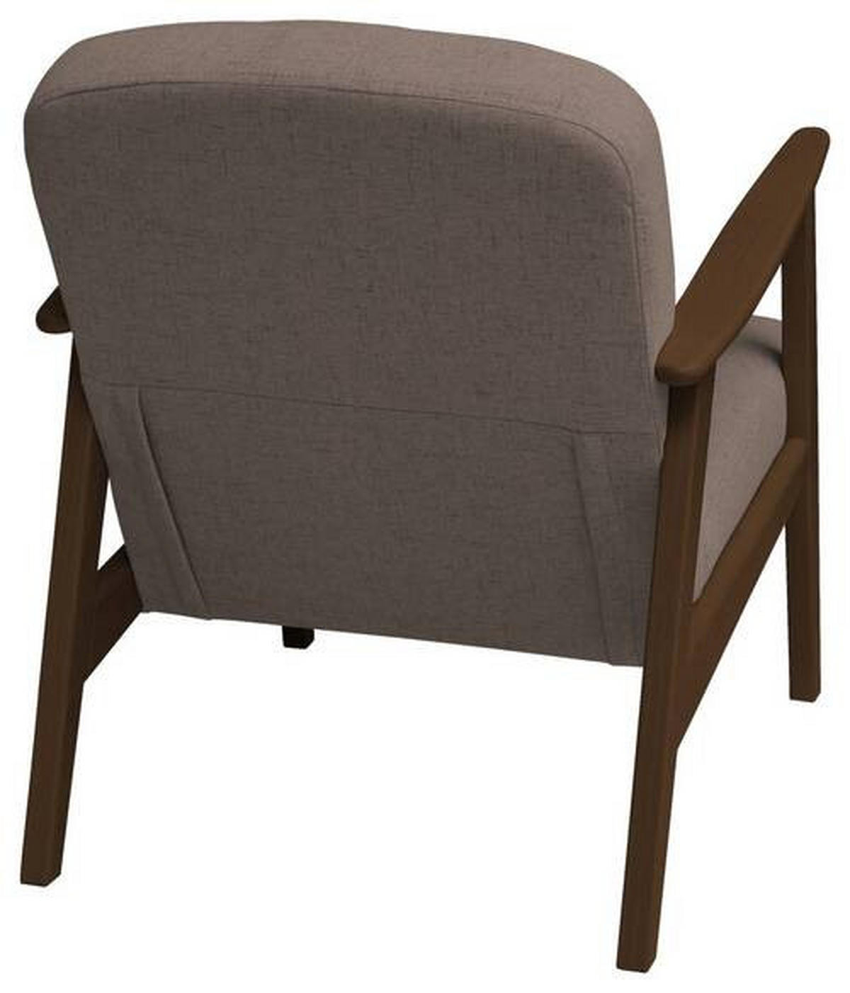 SESSEL Webstoff Dunkelbraun, Hellbraun    - Hellbraun/Dunkelbraun, Natur, Holz/Textil (63/78/78cm) - Livetastic
