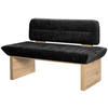 SITZBANK 120/87/67 cm Webstoff Schwarz  - Eichefarben/Schwarz, KONVENTIONELL, Textil (120/87/67cm) - James Wood