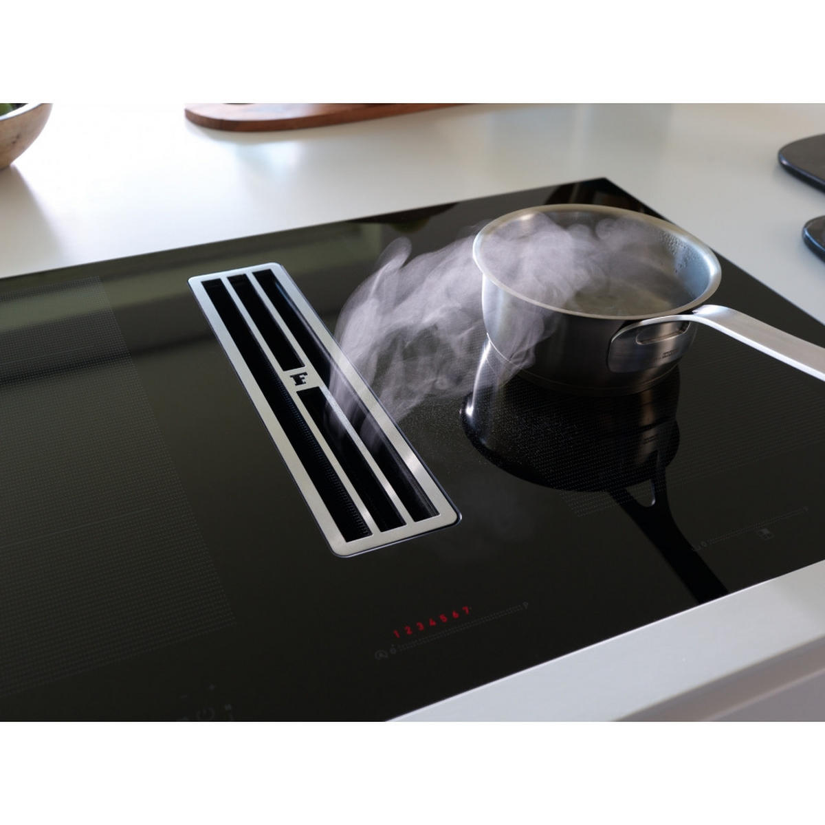 KOCHFELD-DUNSTABZUG-KOMBI 3400705336  - Schwarz, Basics, Glas/Metall (83/52/23cm) - Franke