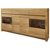 HIGHBOARD  211,2/110,5/42,1 cm  - Wildeiche, Design, Glas/Holz (211,2/110,5/42,1cm) - Valdera