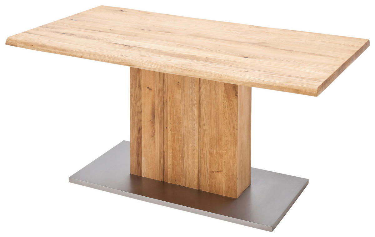 ESSTISCH in Holz, Metall, Holzwerkstoff 180/90/77 cm  - Edelstahlfarben/Eichefarben, Design, Holz/Holzwerkstoff (180/90/77cm) - Livetastic