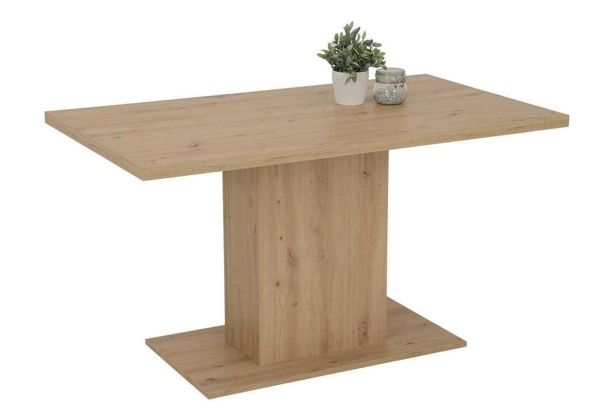 ESSTISCH in Holzwerkstoff 138/90/76 cm   - Eiche Artisan, MODERN, Holzwerkstoff (138/90/76cm) - MID.YOU