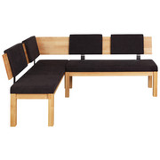 ECKBANK in Holz, Metall, Textil Buchefarben, Dunkelbraun - Dunkelbraun/Buchefarben, Natur, Holz/Textil (160/200cm) - Cantus