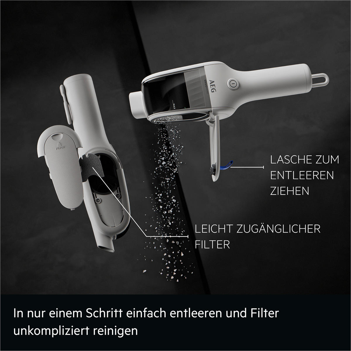 AKKU-HANDSTAUBSAUGER  - Weiß, Basics, Kunststoff (29,4/8,9/6,9cm) - AEG