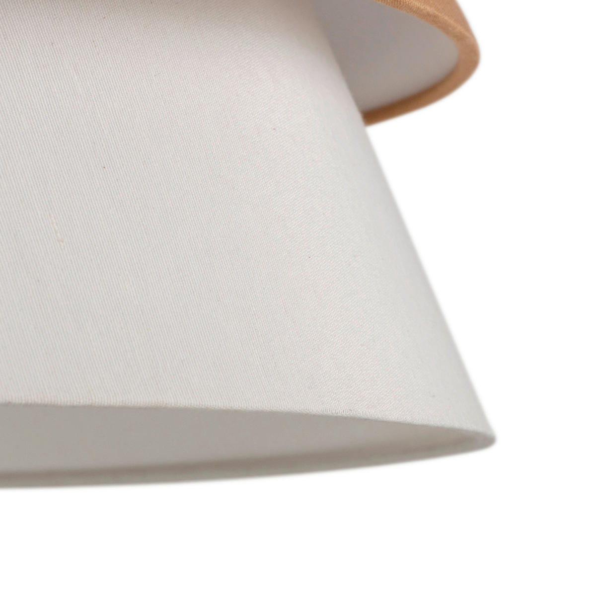 HÄNGELEUCHTE 45/120 cm  - Weiß/Mokka, Trend, Kunststoff/Textil (45/120cm) - Collett's Monde