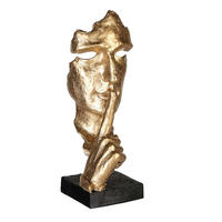 SKULPTUR - Goldfarben, Basics, Kunststoff (13/39/13cm)