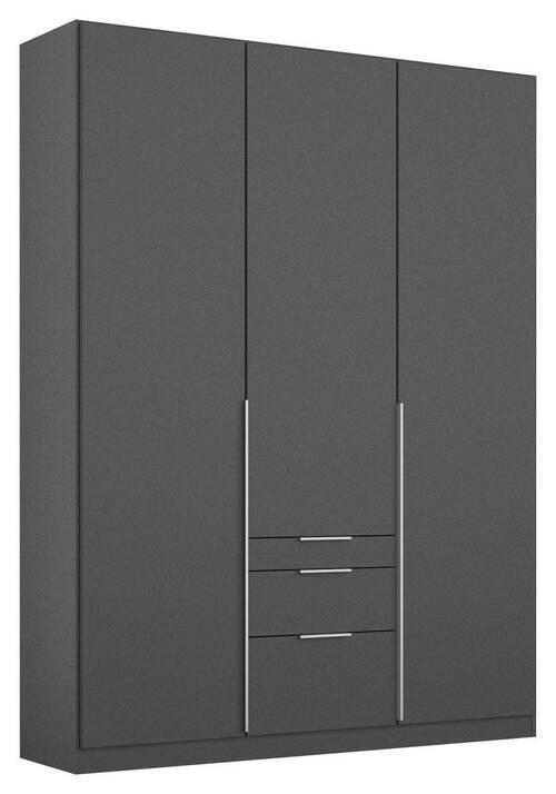 DREHTÜRENSCHRANK in Grau  - Alufarben/Grau, Modern, Holzwerkstoff/Metall (136/229/54cm) - Rauch Möbel