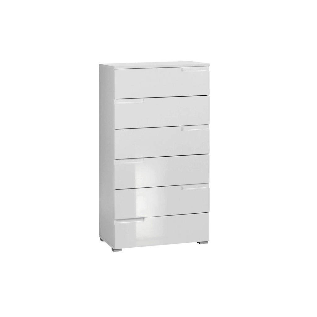 Xora KOMODA, biela, biela s vysokým leskom, 65/117,6/40 cm