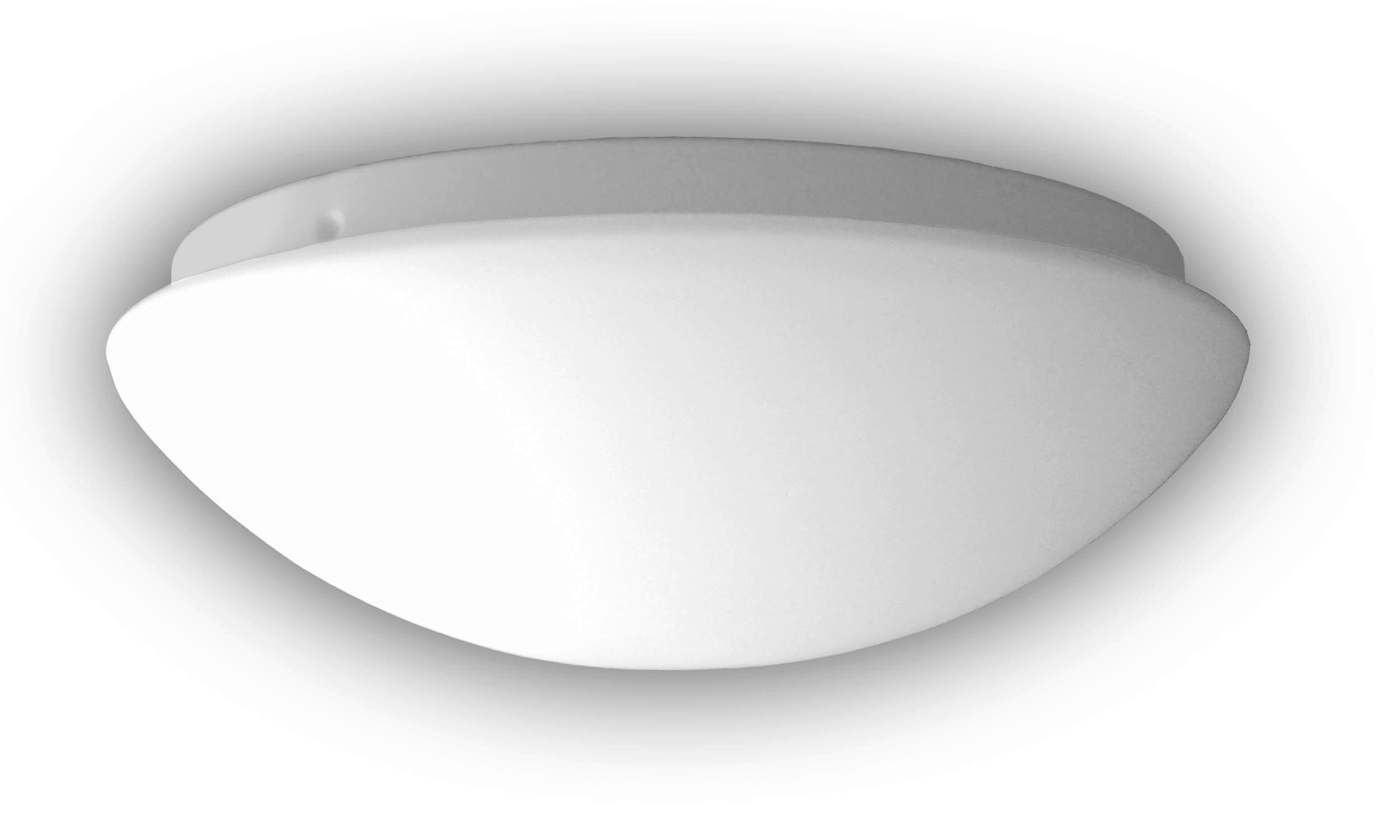 DECKENLEUCHTE Nurglas-Leuchten 45/13 cm   - Weiß, Basics, Glas (45/13cm) - Niermann
